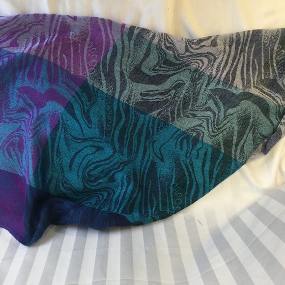 Women Gray Purple Blue 100% Pashmina Scarf Wrap Shawl Bohemian Cashmere Boho - Picture 12 of 12